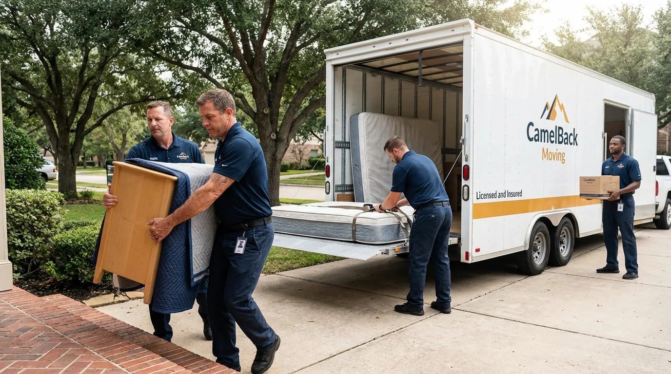 Crew loading residential truck for cross-state move from Stearns, KY